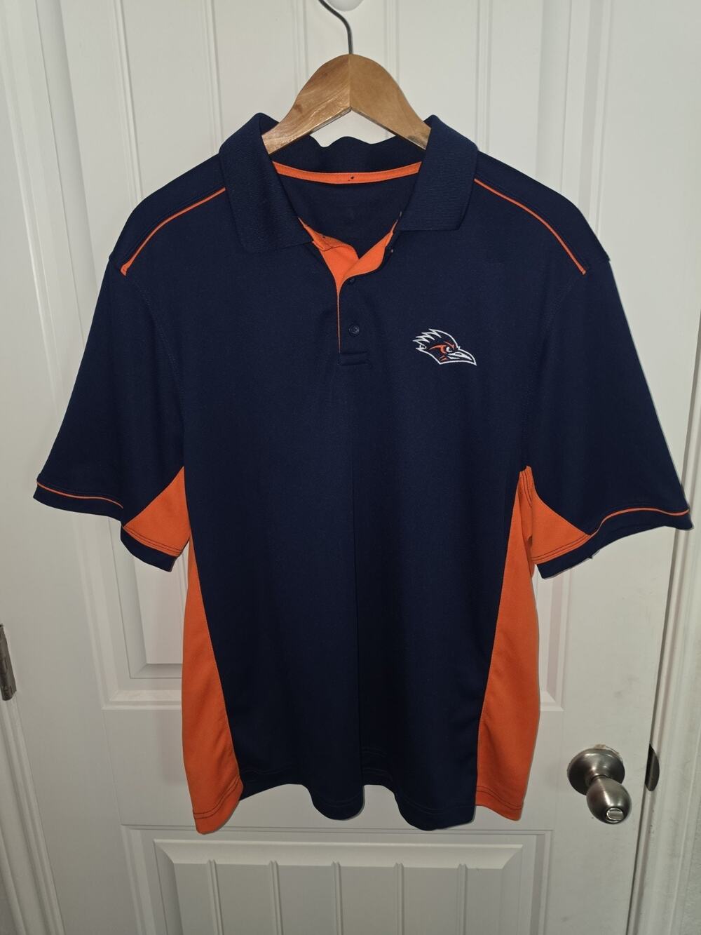 UTSA Roadrunners A4 Men’s Medium Polo Navy Orange Embroidered NCAA